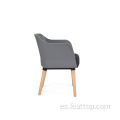 Diseño simple silla de ocio de tela de brazo de asiento tapizado